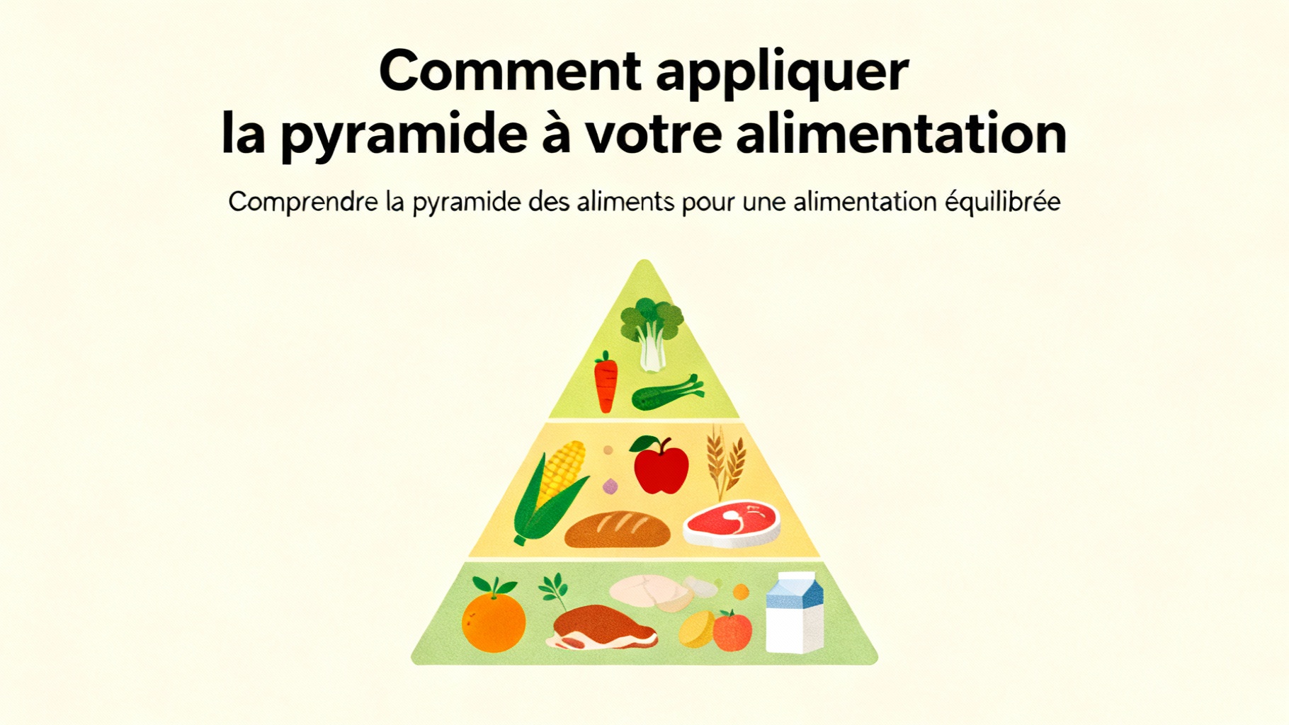 Comment appliquer la pyramide à votre alimentation