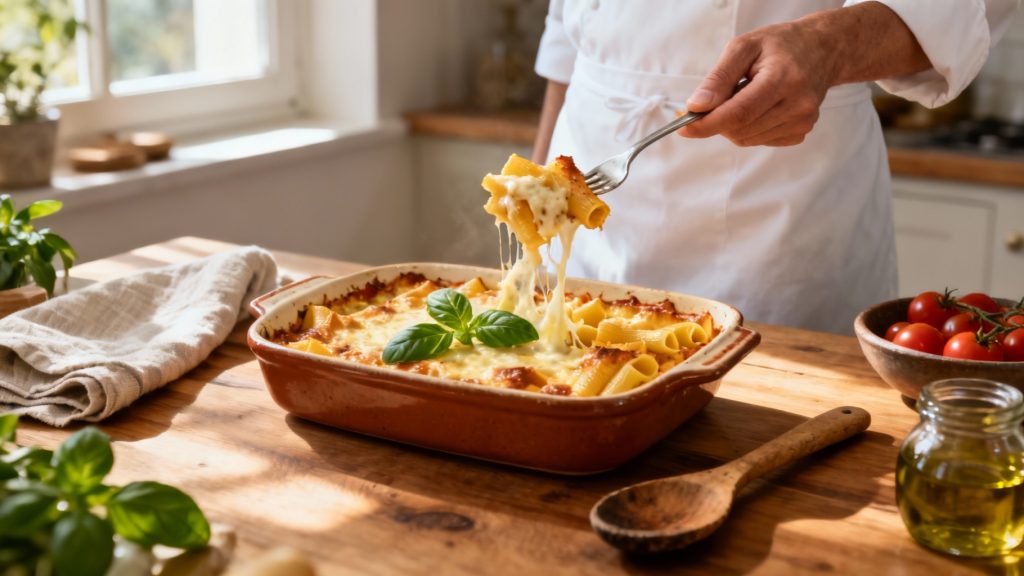 Le gratin de pâtes à l'italienne facile et savoureux