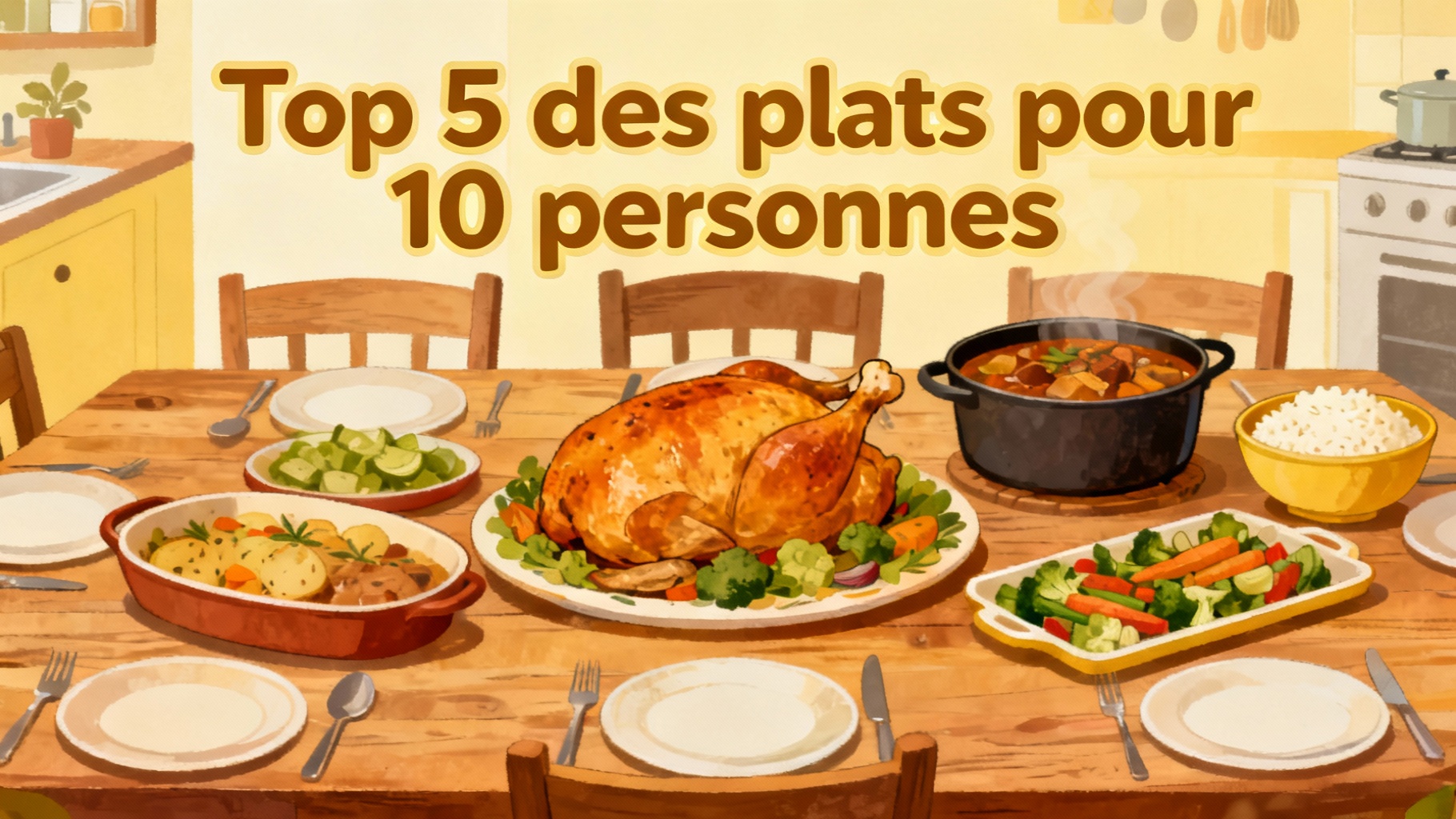 Top 5 des plats pour 10 personnes