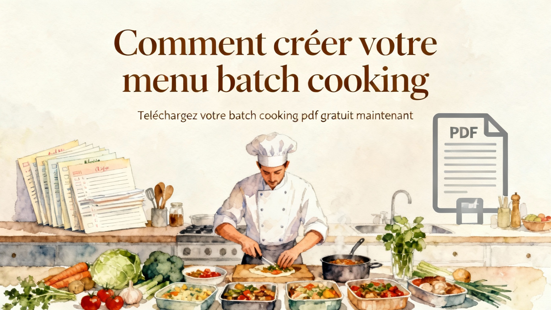 Téléchargez votre batch cooking pdf gratuit maintenant 1 Comment créer votre menu batch cooking