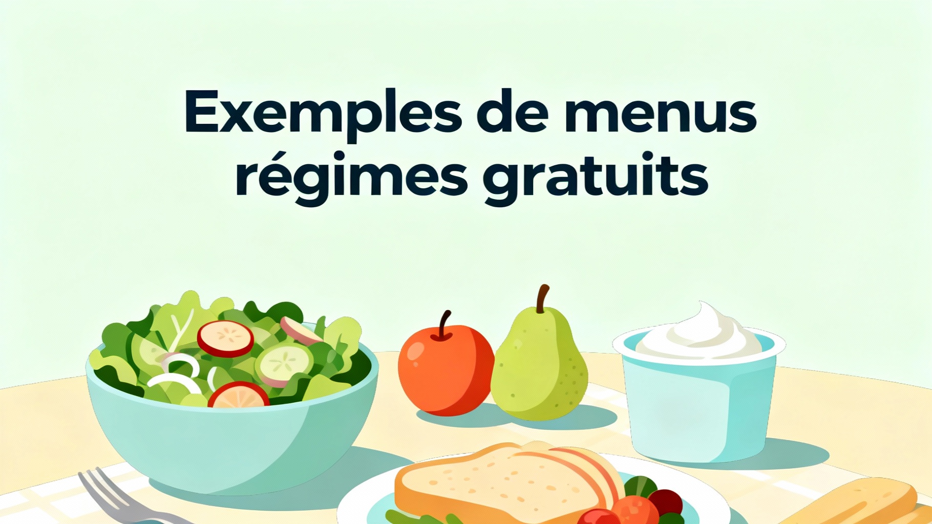 Exemples de menus régimes gratuits