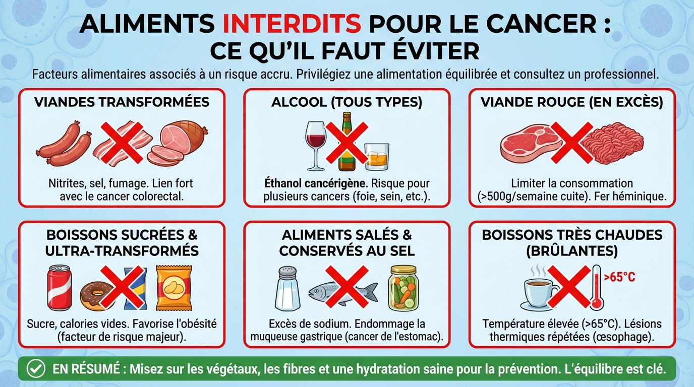 Aliments interdits pour le cancer : ce qu'il faut éviter 1 Impact des aliments sur la santé