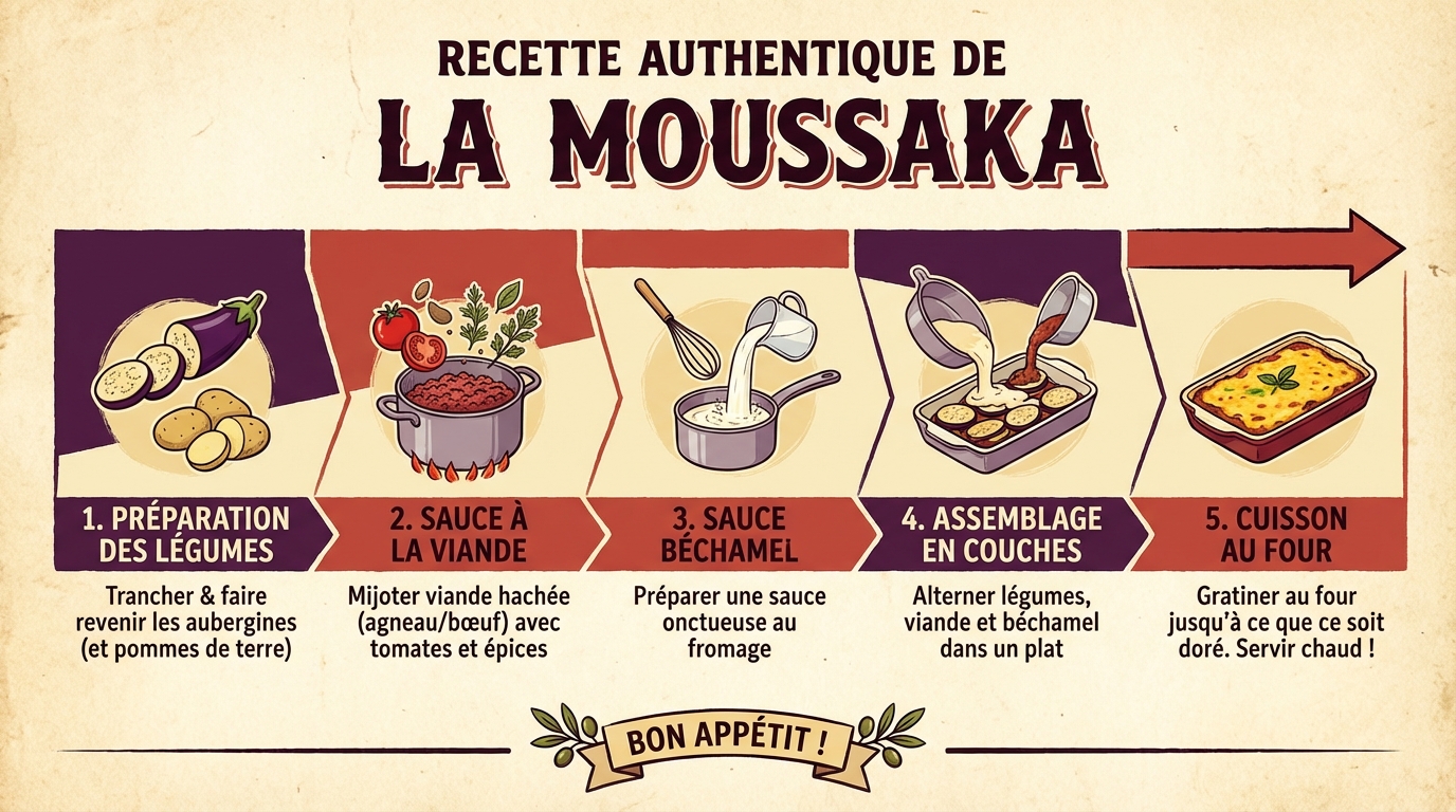 Découvrez la recette authentique de la moussaka 1 Étapes de préparation