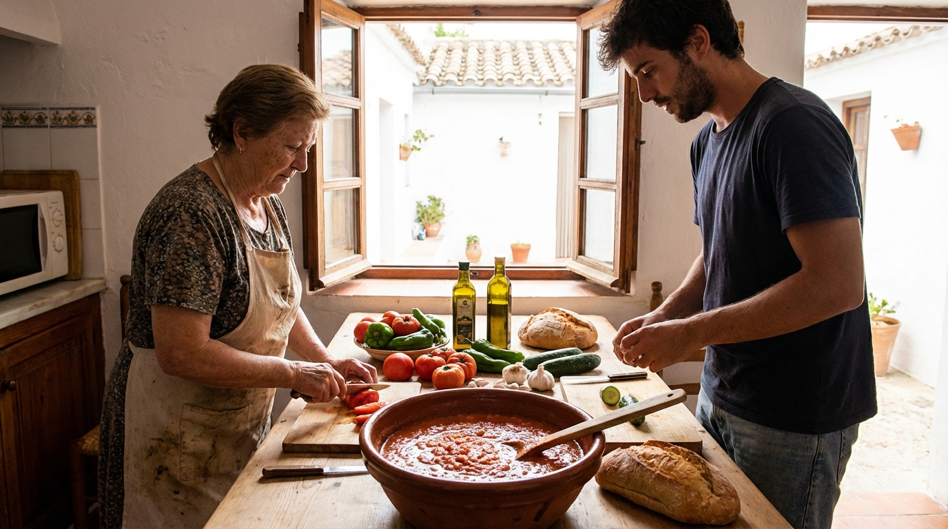 Découvrez la recette traditionnelle du gaspacho andalou