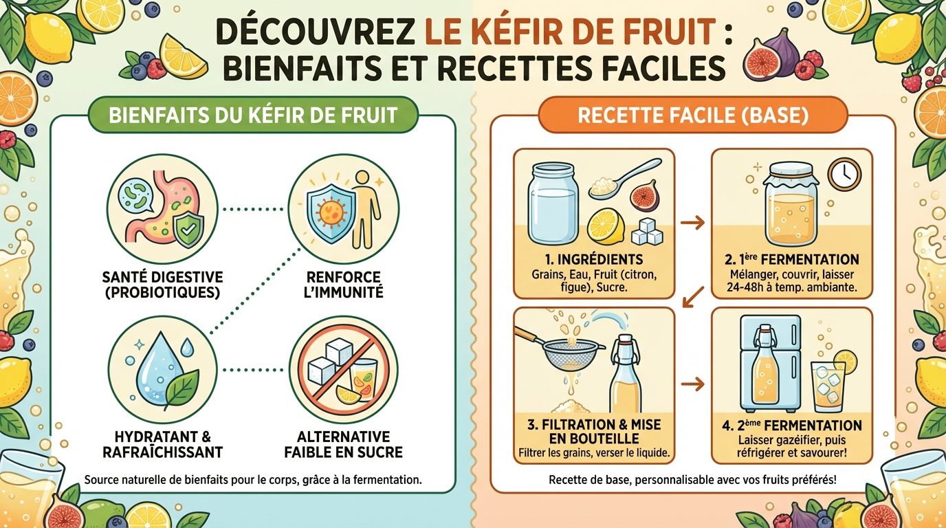 Découvrez le kéfir de fruit : bienfaits et recettes faciles 1 Comment préparer du kéfir de fruit ?