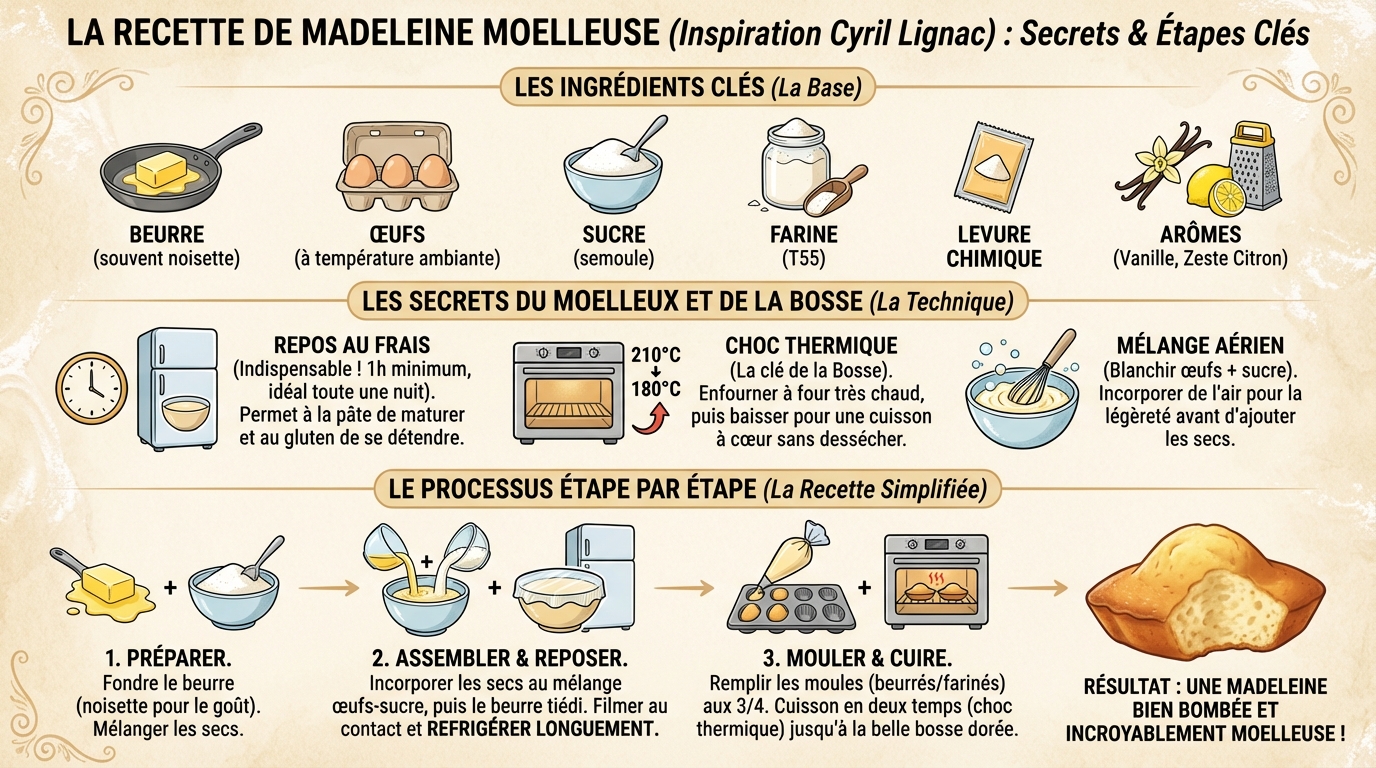 La recette de madeleine moelleuse de cyril lignac 1 Astuces de Cyril Lignac