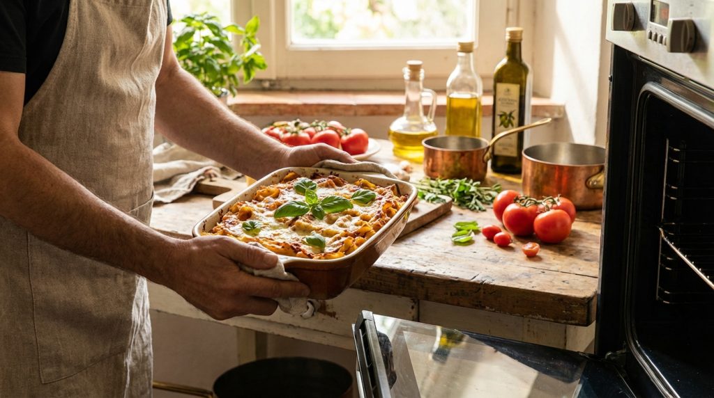 Le gratin de pâtes à l'italienne comme un chef