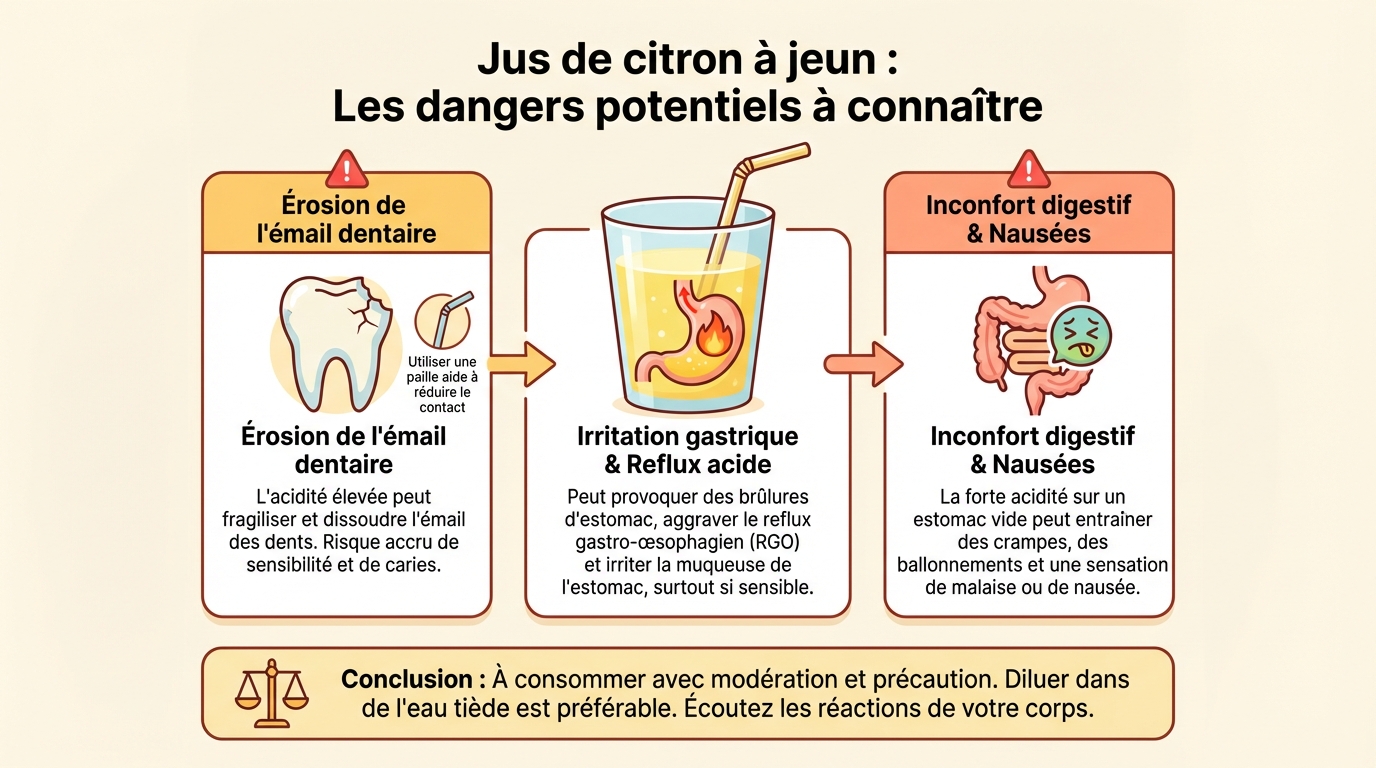 Les dangers potentiels de boire du jus de citron à jeun