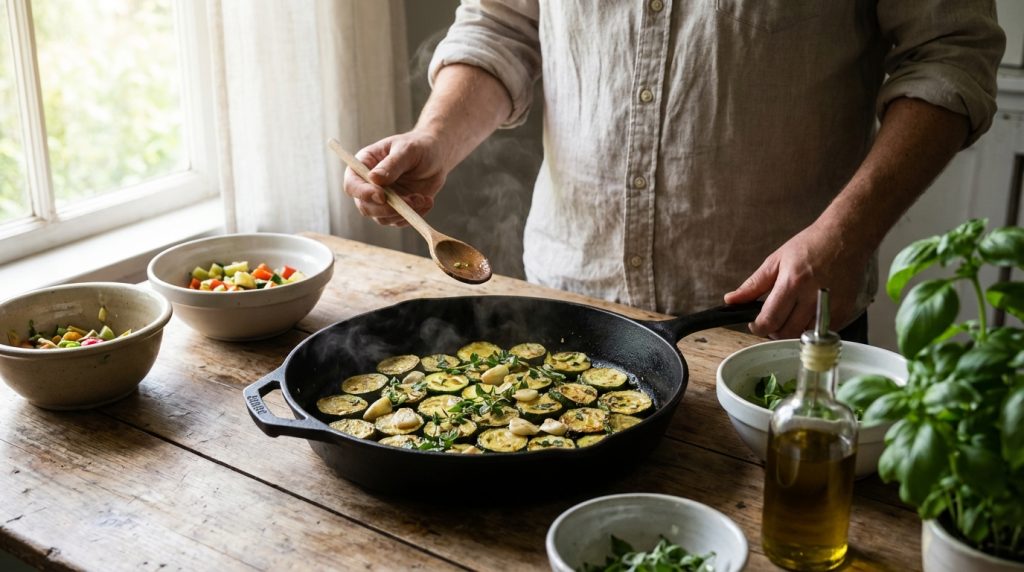 Recette de courgette à la poêle facile et délicieuse