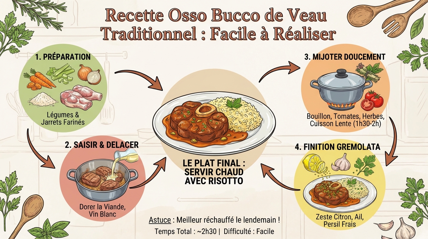 Recette osso bucco de veau traditionnel facile à réaliser 1 Étapes de préparation