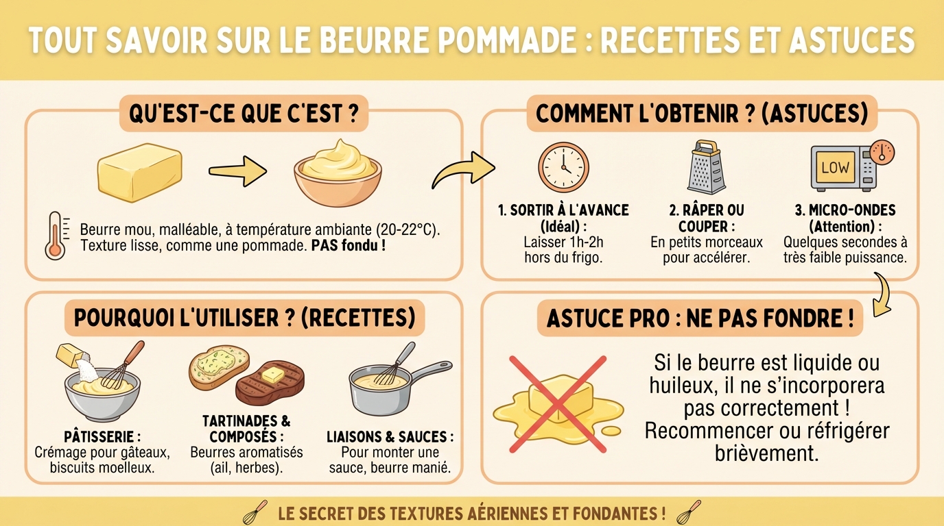 Utilisations du beurre pommade en cuisine