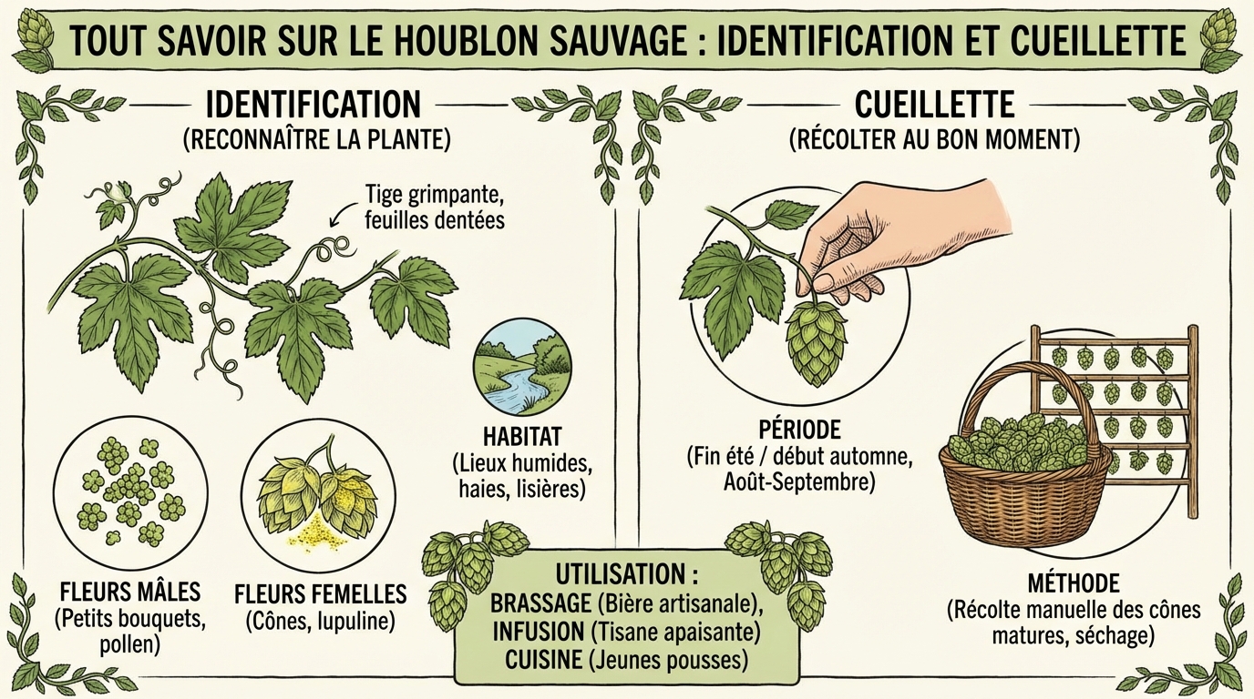 Comment identifier le houblon sauvage ?