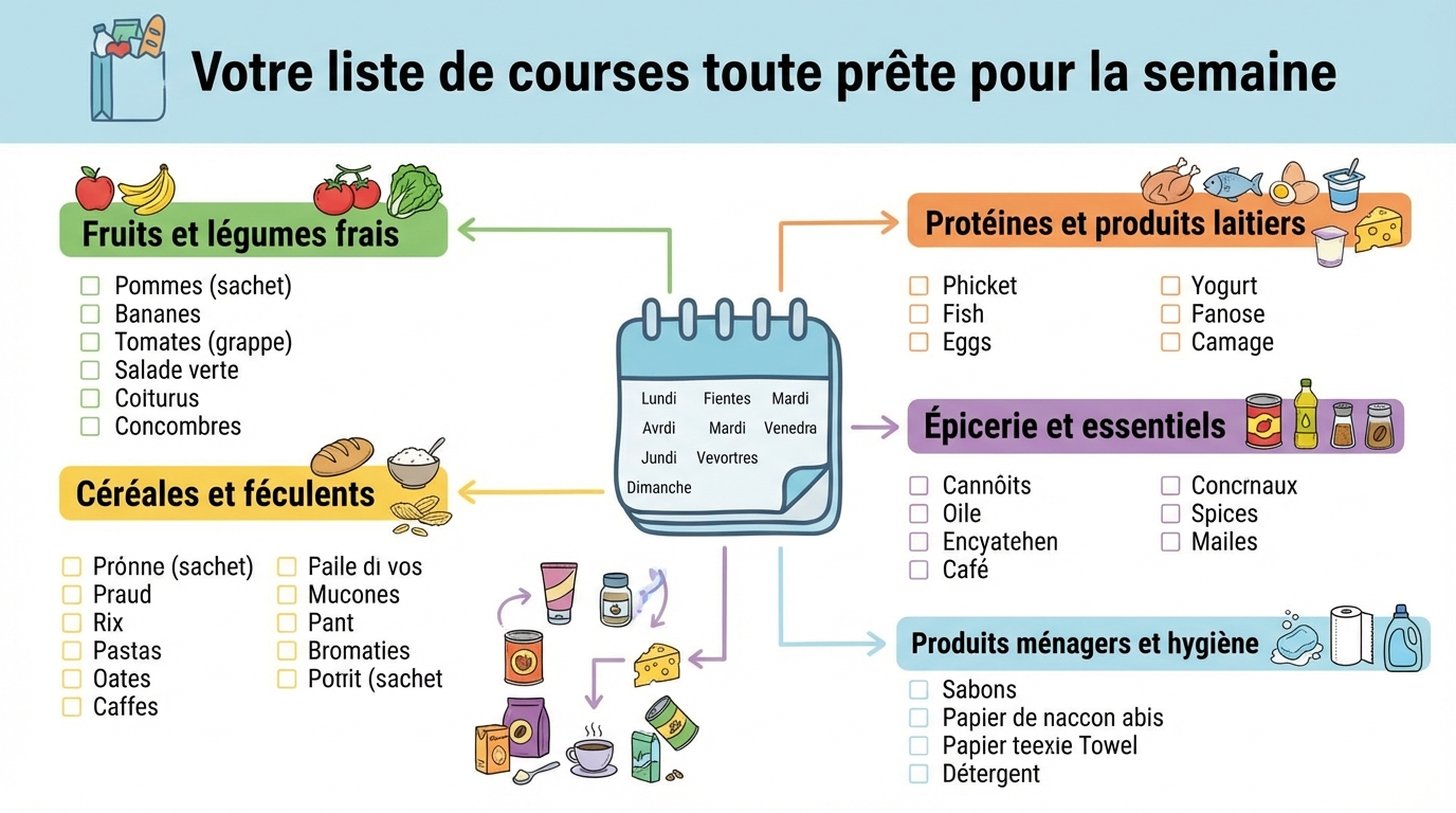 Votre liste de courses toute prête pour la semaine 1 Pourquoi utiliser une liste de courses ?