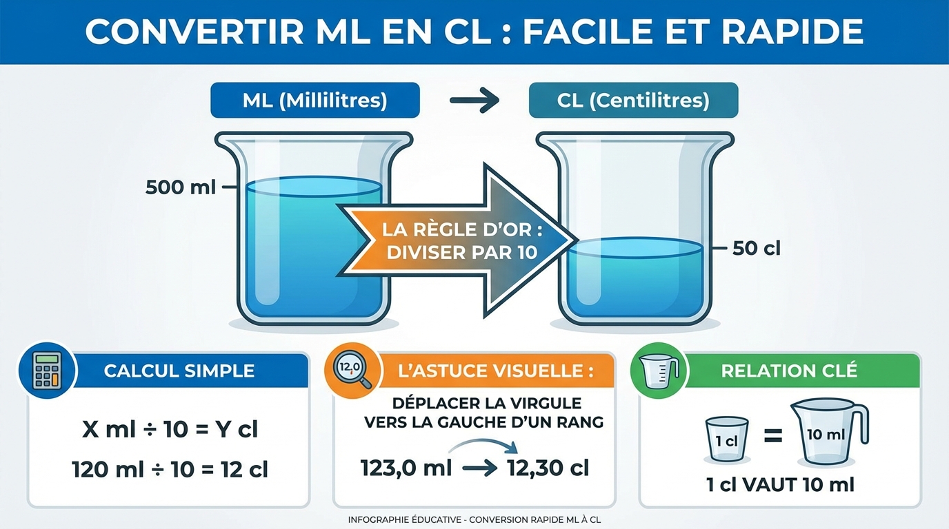 Comment convertir ml en cl facilement et rapidement 1 Utilisation pratique dans les recettes