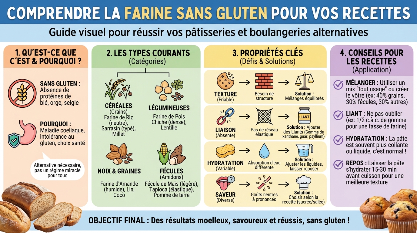 Les différents types de farine sans gluten