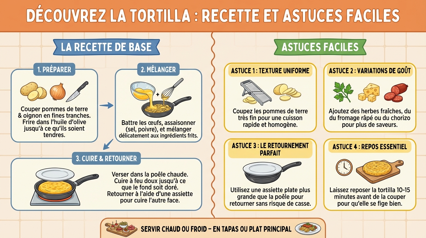 Découvrez la tortilla : recette et astuces faciles 1 Préparation de la tortilla