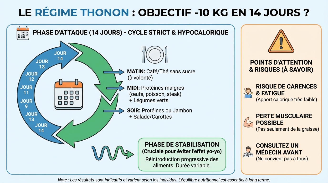 Menu type du régime Thonon