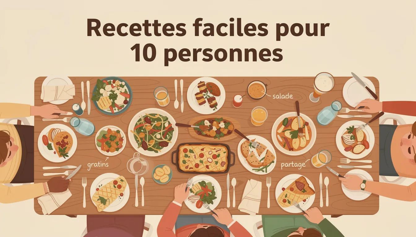 Recettes faciles pour 10 personnes