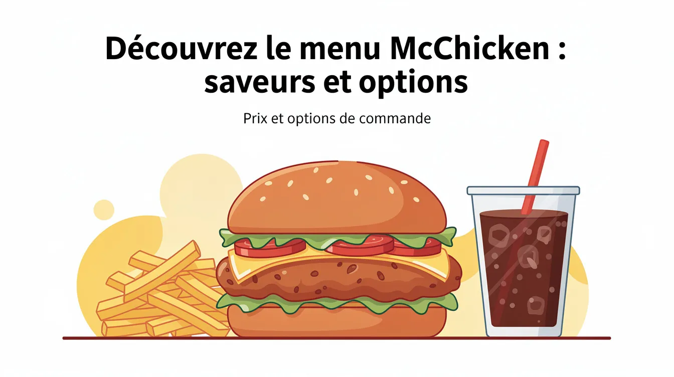 Découvrez le menu mcchicken : saveurs et options 1 Prix et options de commande