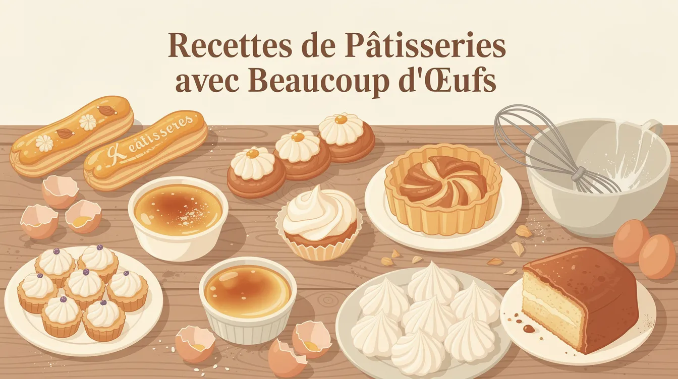 Recettes de Pâtisseries avec Beaucoup d’Œufs