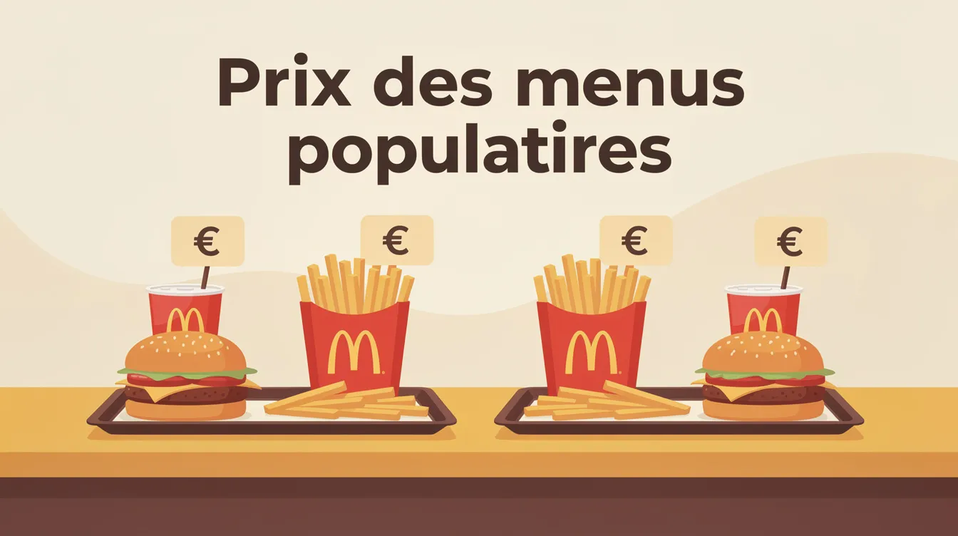 Prix des menus populaires