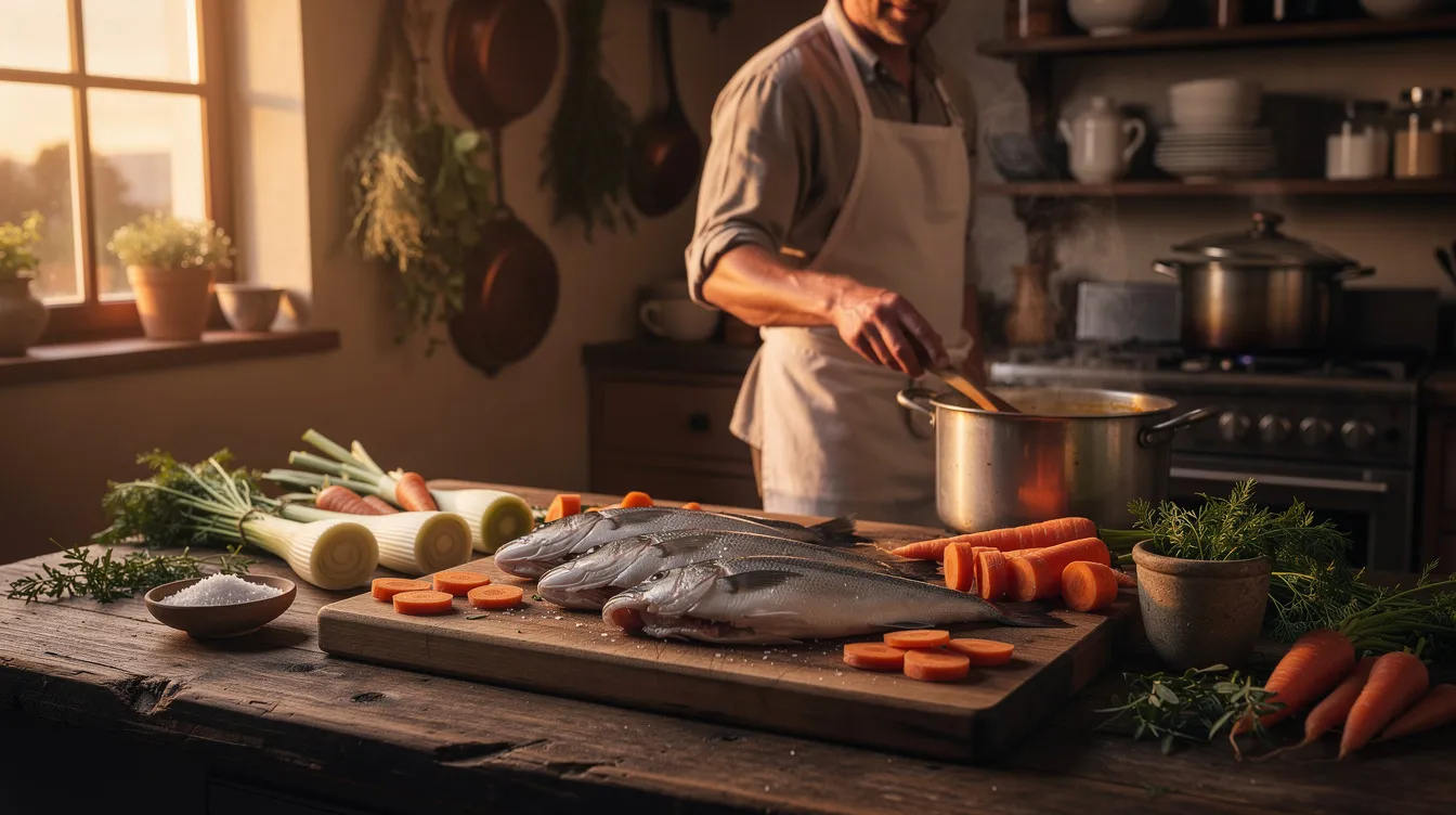 Étapes de préparation de la blanquette de poisson