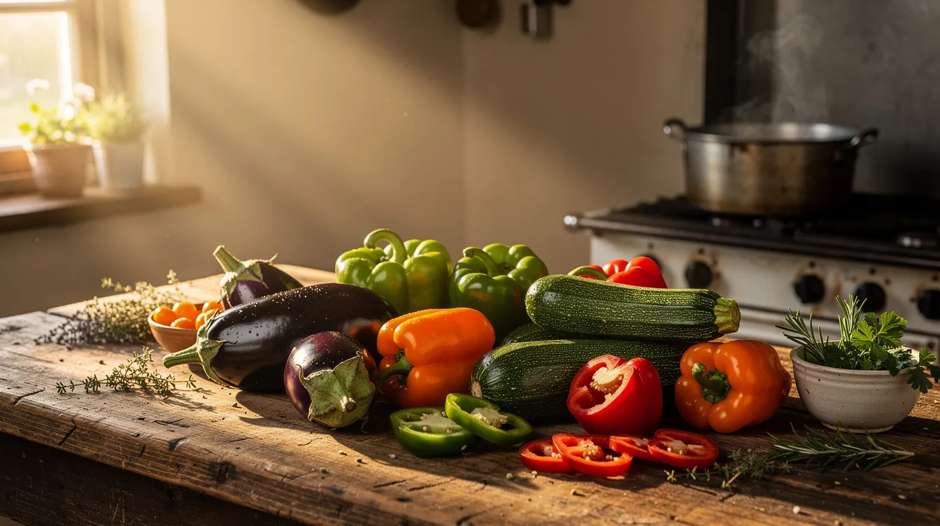 Étapes de préparation de la ratatouille